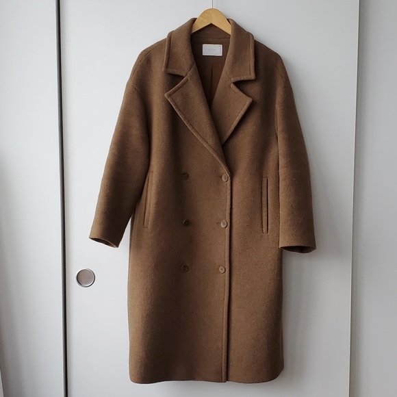 OAK + FORT Jackets & Blazers - Oak and Fort Brown Wool-Blend Coat XS